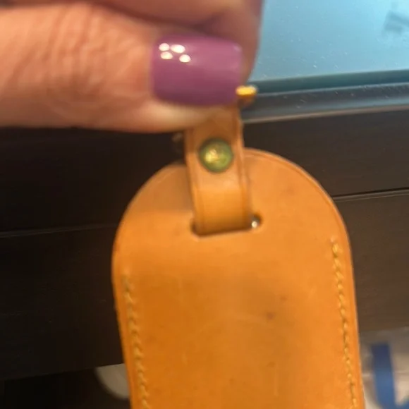 Louis Vuitton Brown Leather Bag Tag